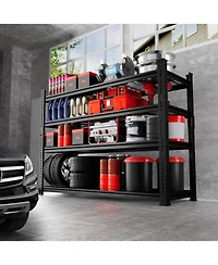 Lovmor 4-Tier 48 in W x 60 in H x 18 in D Adjustable Heavy Duty Metal Shelving Unit