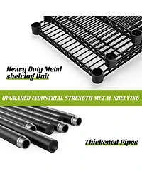 Lovmor 3-Tier 48 in W x 47 in H x 20 in D Height Adjustable Garage Wire Shelving Unit