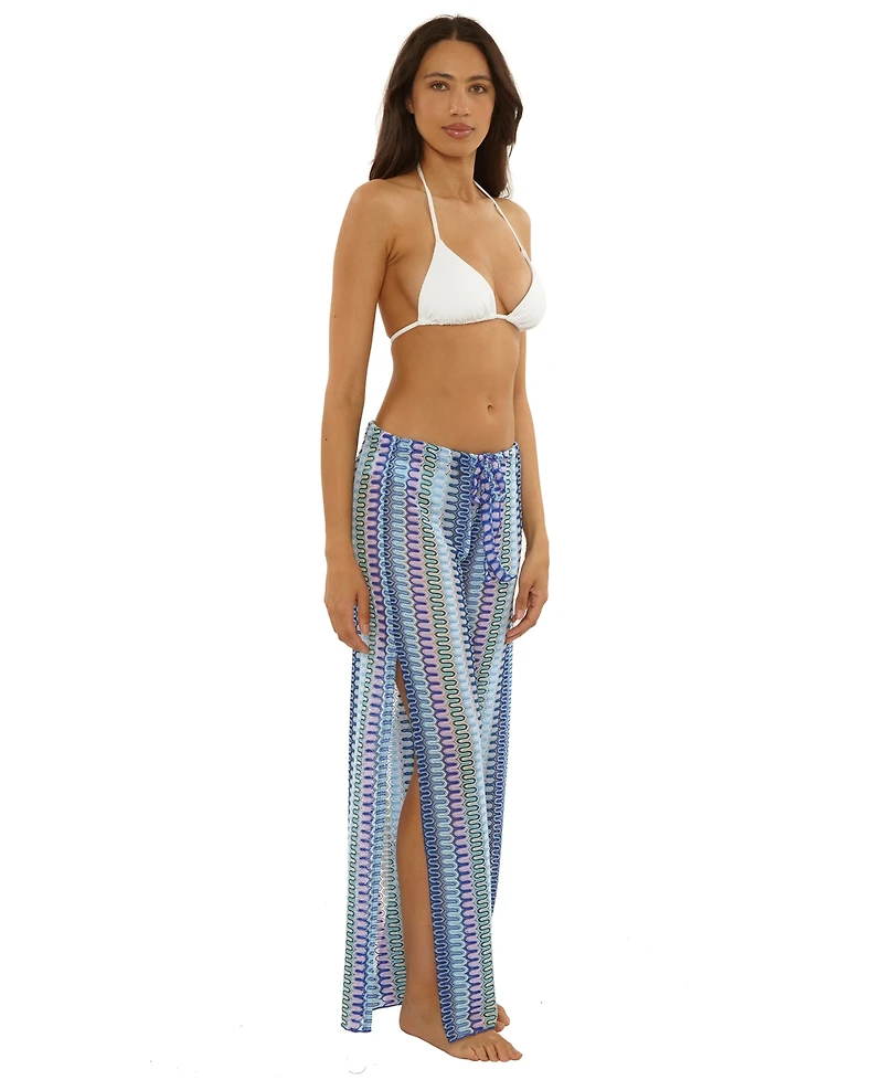 Becca Women's Sundown Striped Crochet Cover-Up Pants
