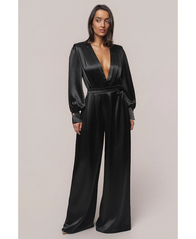 Jluxlabel Women's Satin Radiance Bodysuit.