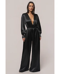 Jluxlabel Women's Satin Radiance Bodysuit.