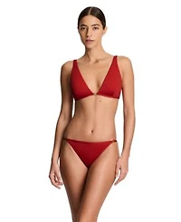 Lauren Ralph Lauren Tall Triangle Bra Logo Hipster Bikini Swim Bottoms