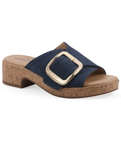 Cliffs by White Mountain Women's Filipa Block Heel Sandals