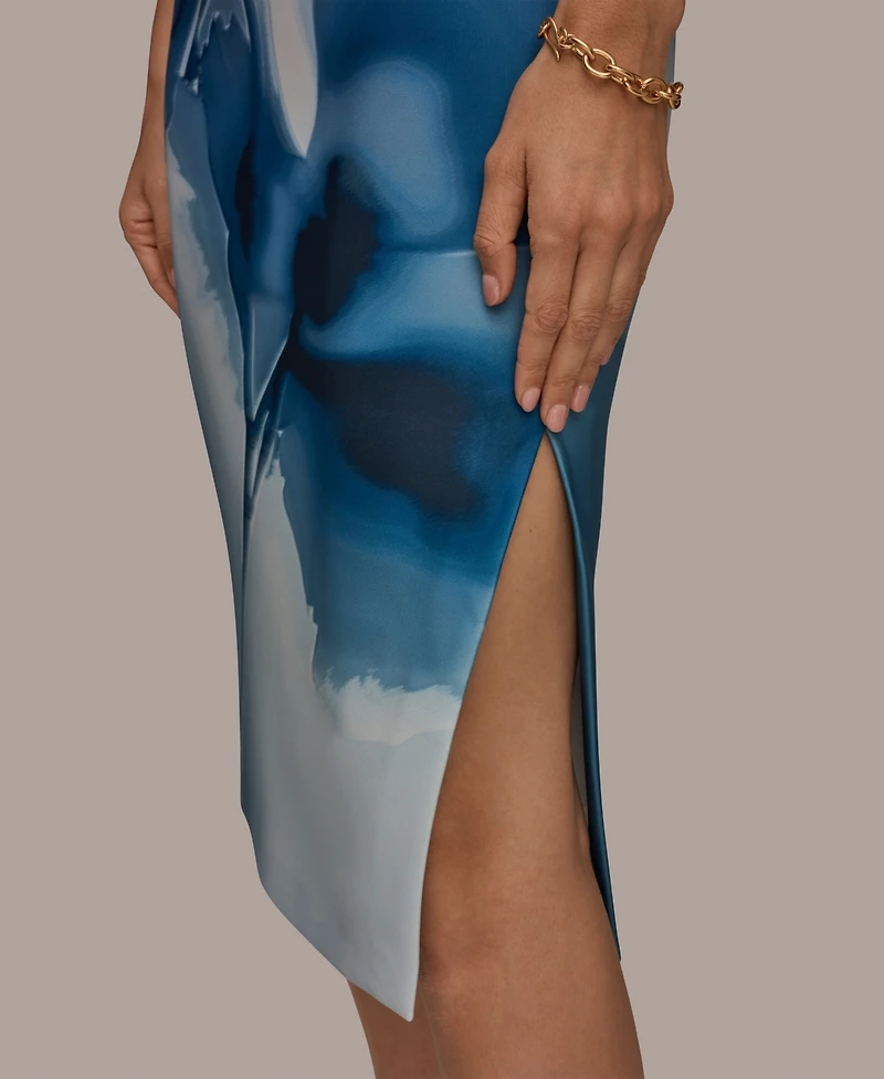 Donna Karan New York Women's One-Shoulder Midi Dress