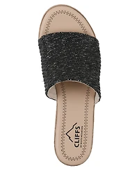 Cliffs by White Mountain Women's Biancia Wedge Slip-On Sandals