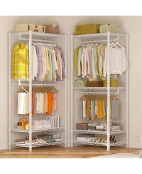 Raybee Heavy Duty Clothes Rack Load 900Lbs, Clothing Rack for Hanging Clothes for Bedroom