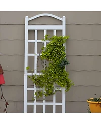 Dura-Trel Cambridge 28 x 75 Inch Pvc Vinyl Outdoor Garden Patio Trellis, White