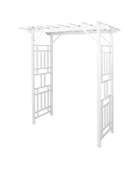 Dura-Trel Wellington Arbor 72" x 85" Outdoor Garden Arch Lattice Trellis