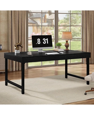 Tribesigns 55" Industrial Executive Desk, Rustic Simple Computer Laptop Desk, Study Writing Table Business Workstation