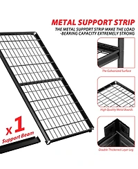 Lovmor in W x 72 in H x 24 in D Adjustable Heavy Duty Concealed Column Metal Shelving Unit