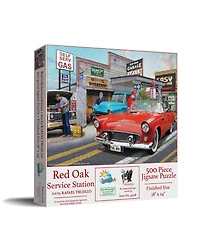 SunsOut Red Oak Service Station 500 piece Jigsaw Puzzle for Adults