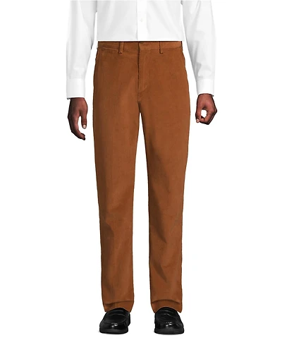 Lands' End Men's Corduroy Comfort Waist Classic Fit Plain Front Pant
