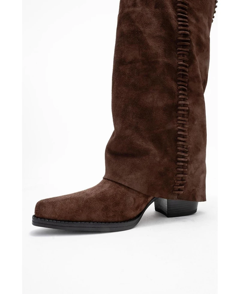 Forever & Always Shoes Clementina Leather Western Boot (Women)