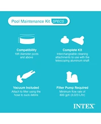 Intex 28003E Deluxe Above Ground Pool Maintenance Kit for 800 Gph