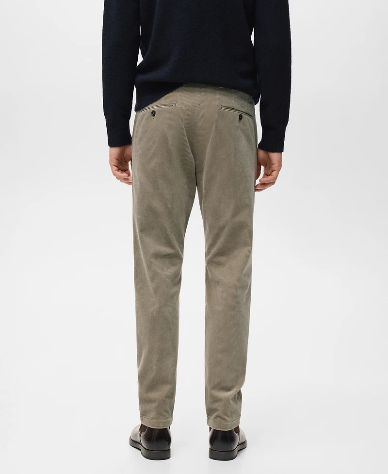 Mango Men's Corduroy Slim-Fit Pants