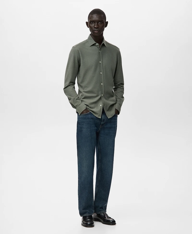 Mango Men's Cotton Slim-Fit Shirt