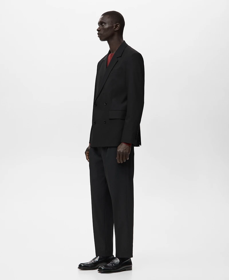 Mango Men's Boston Regular-Fit Double-Breasted Suit Blazer