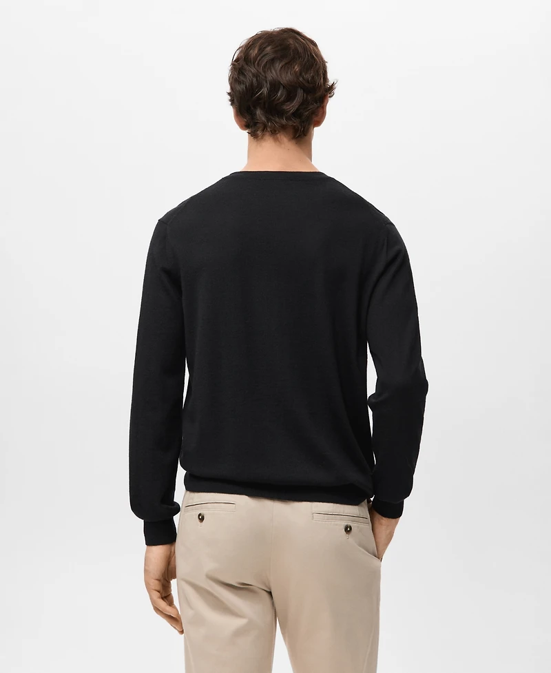 Mango Men's Wool Round-Neck Sweater