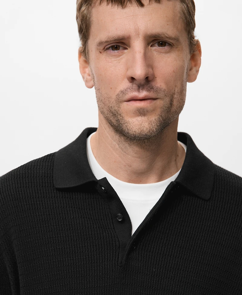 Mango Men's Cotton Lyocell Polo Shirt