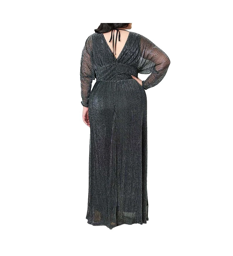 Smak Parlour Plus Faux Wrap Maxi Dress