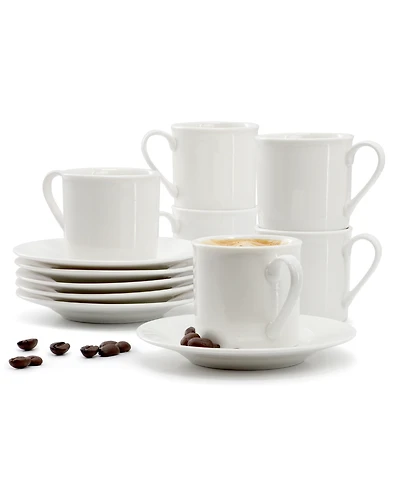 Elama Aspin 12-Pc. Espresso Cup & Saucers, Service For 6