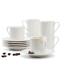 Elama Aspin 12-Pc. Espresso Cup & Saucers, Service For 6