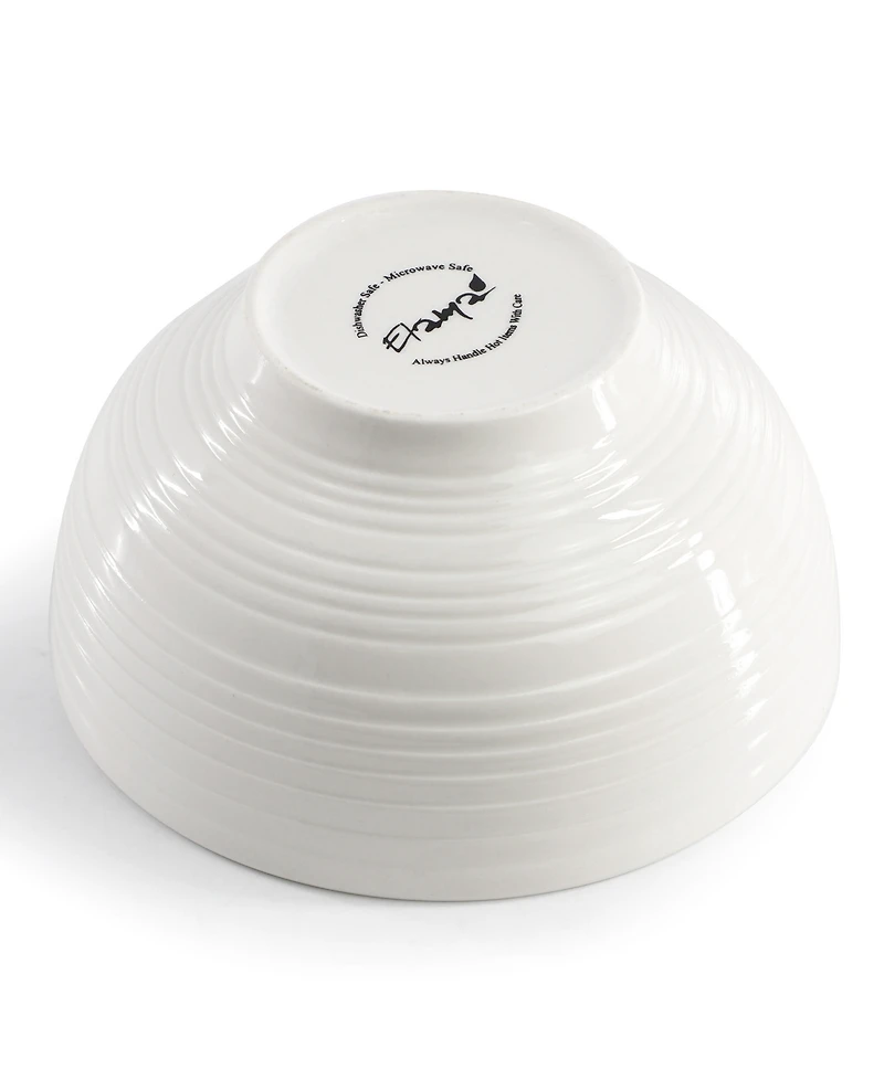 Elama Nikki Ribbed 18-Pc. Dinnerware Set, Service For 6