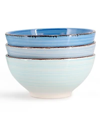 Elama Ridge Round Cereal Bowls, Set of 6, Service For 6