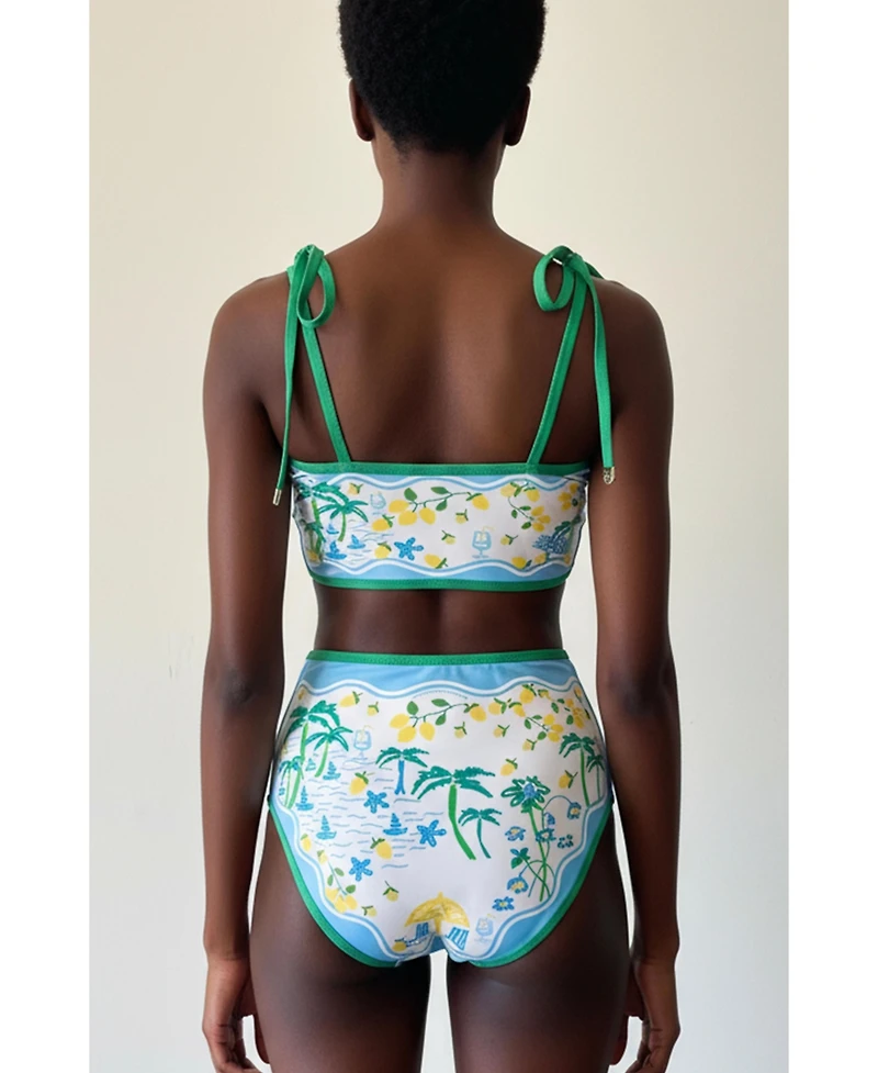 Jessie Zhao New York Women's Tropical Escape Reversible Bikini Top
