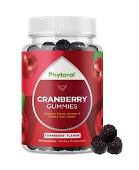 Phytoral Cranberry Extract Gummy Vitamins, Cranberry, 60ct