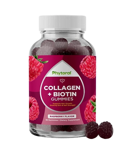 Ph Collagen + Biotin Gummies, Raspberry, 90ct