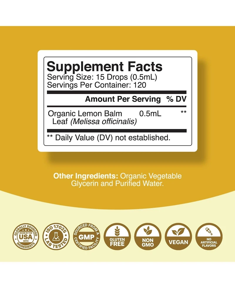 Lemon Balm, Lemon, 2oz