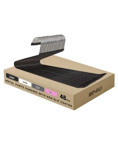 Bp4u Open Ended Heavy Duty Metal Pants Hangers Heavy Duty Space Saving Steel Towel Scarf Hangers