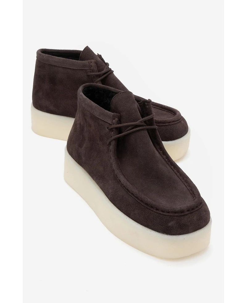 Forever & Always Shoes Melia Leather Platform Boot (Women)