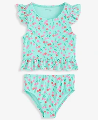 Epic Threads Girls' 2T-5T Cherry Ruffled-Sleeves Tankini Two-Piece Swimsuit, Macy's Exclusive