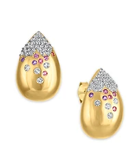 Macy's Multi-Gemstone Confetti Teardrop Earrings in 14k Gold Over Sterling Silver
