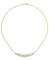 Macy's Amethyst (6-7/8 ct. t.w.) Bezel Set Smile Necklace 14k Gold Over Sterling Silver (Also Available Sky Blue Topaz)