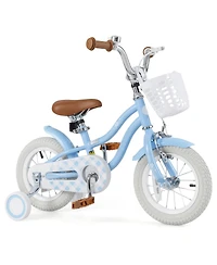Sugift 12 Inch Kids Bike with Adjustable Handlebar and Seat for 3-4 Year Old