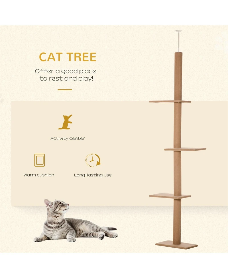 Aostirmotor Cat Tree with Sisal-Covered Scratching Posts