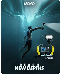 Movo DiveRig4 Diving Rig Bundle with Waterproof Led Light