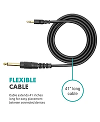 Movo Wga-1 6.35mm Guitar Cord to 3.5mm Extension Trs Male to Male Audio Cable