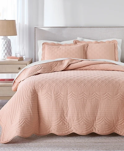 Charter Club Bailey Scallop 3-Pc. Quilt Set, King, Exclusively at Macy's