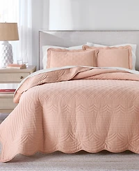 Charter Club Bailey Scallop 3-Pc. Quilt Set, King, Exclusively at Macy's