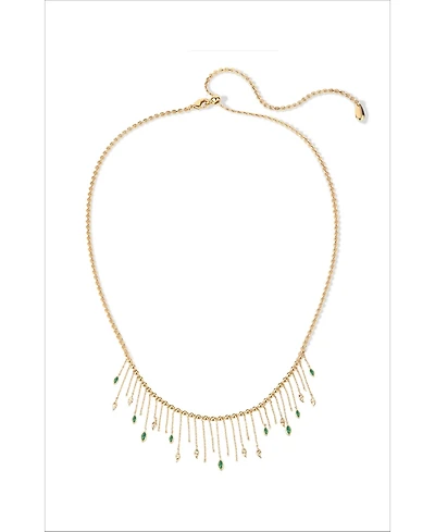 Retro Chic Verdant Whisper Tassels Necklace