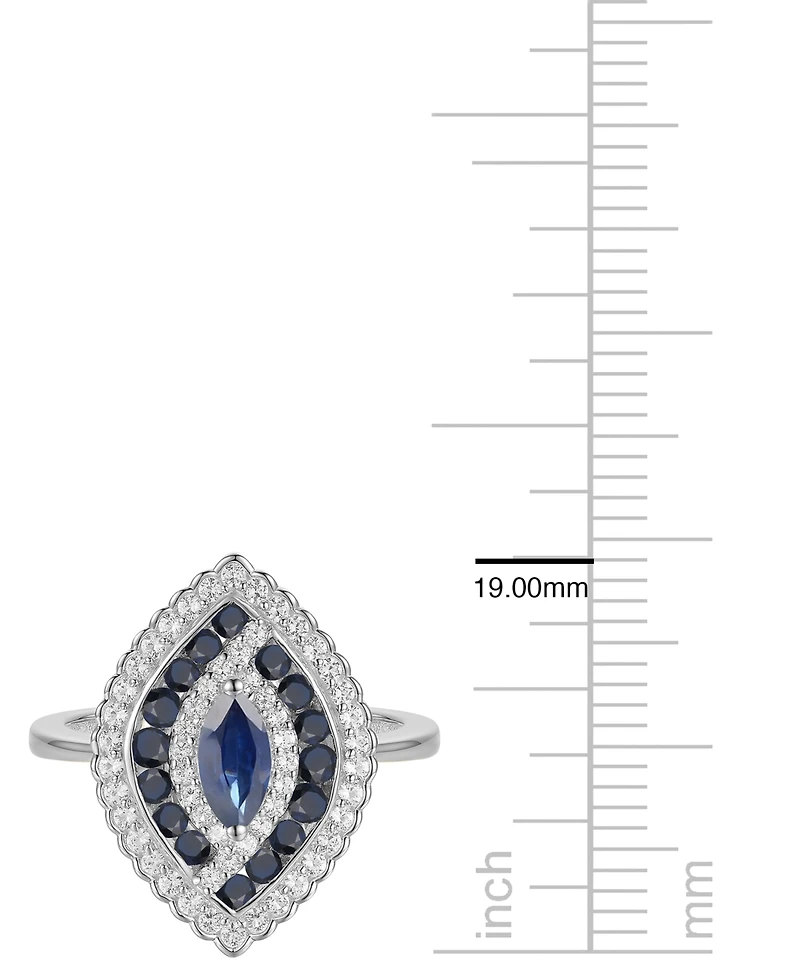 Macy's Sapphire (7/8 ct. t.w.) & Diamond (1/3 Ring 14k White Gold (Also Available Ruby Emerald)