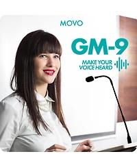 Movo Gm-9 Xlr Gooseneck Microphone with Interface with Xlr Output