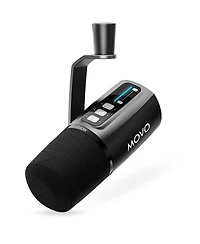 Movo UM6 Dynamic Podcast Microphone with Built-in GainCast Preamp