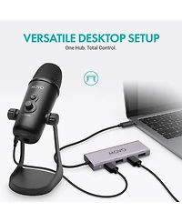 Movo Usb Podcast Equipment Bundle for 2 with Usb Interface with 2 Condenser Microphones