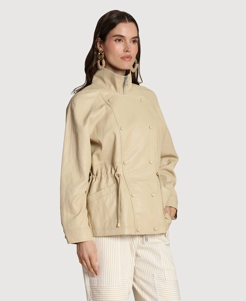 Avec Les Filles Women's Turtleneck Anorak Jacket