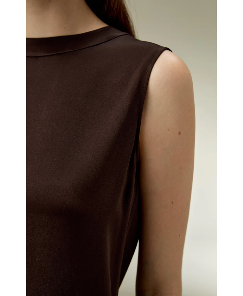 Lilysilk Women's Sleeveless Round Neck Silk Top